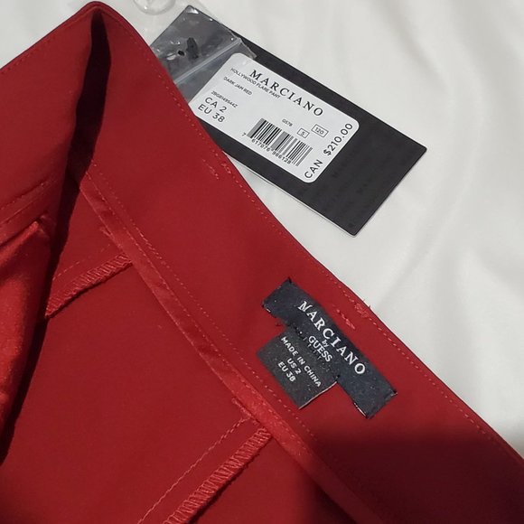Marciano by Guess - Hollywood Flare Pant - Size 2 - Stunning Red Dress Pants - Picture 10 of 14
